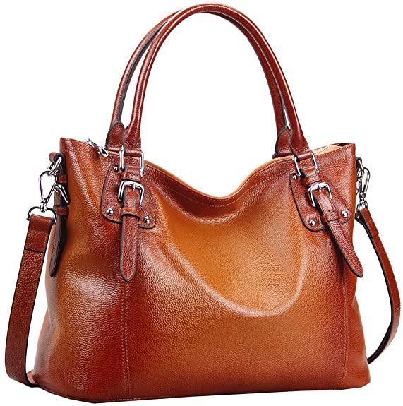 Heshe Womens Leather Handbags Shoulder Tote Bag Top Handle Bags Satchel Designe