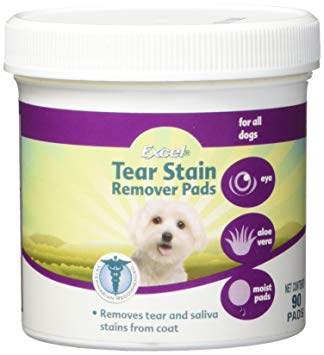 Excel 8 in 1 90-Count Tear Stain Remover Pads