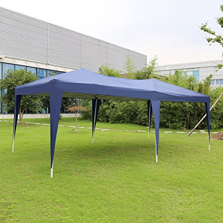 Kinbor 10’x20’ Canopy Wedding Party Tent Heavy Duty Outdoor Gazebo White/Blue (Blue)