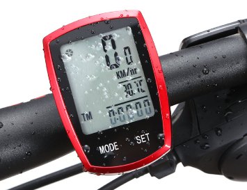 Wireless Bike computer Tenswall Waterproof Bicycle Speedometer Odometer LCD Backlight Displays-22 Function Bicycle Cyclocomputer: Track Cycling Distance, Speed, Calories