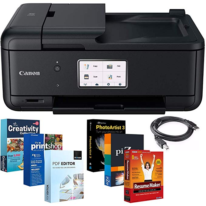 Canon PIXMA Wireless All-in-One Printer TR8520 with Printer Essentials Bundle and More (TR 8520, Essentials KIT)