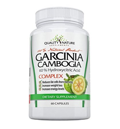 Quality Nature Garcinia Cambogia Extract Dietary Supplement with 60 HCA 60 Capsules