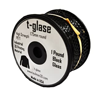 Filabot TCBL1 Taulman Clear t-glase Filament, 1.75 mm, Black