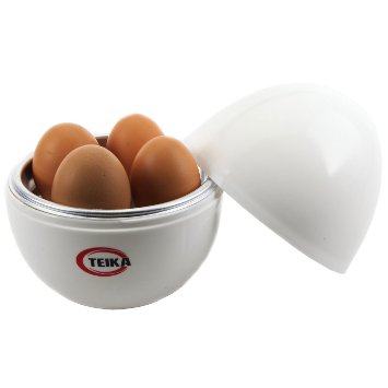 Teika® Microwave Egg Boiler Cooker Chicken Shaped Egg Poacher Plastic for 4 Eggs Kitchen Exclusive Electric Egg Cooker Aluminum