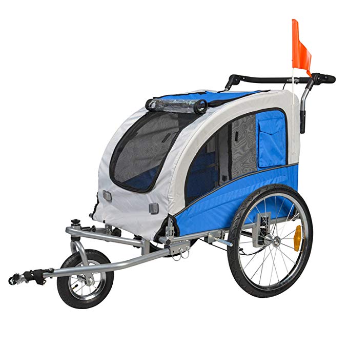 BuyHive Pet Bike Trailer Dog Cat Bicycle Carrier Stroller Jogger Shopping Cycling Wagon