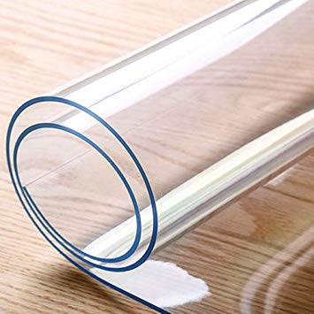 VALLEY TREE 40 x 60 Inch Clear Table Cover Protector, 1.5mm Thick PVC Plastic Desk Protector, Clear Desk Mat, Waterproof Table Pad for Dining Table or Office Desk