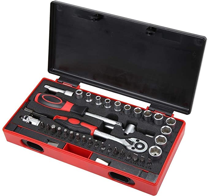 Rosewill 43-PieceTool Set RTK-043 with 1/4" SAE Drive Socket and 1/4" Bit