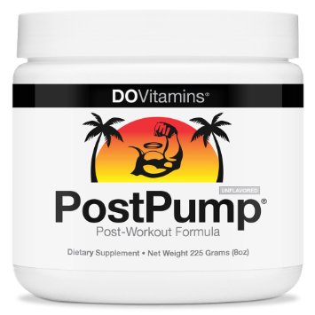 PostPump - Clean Post Workout Supplement - Natural Post Workout Recovery - Vegan, Paleo, Non-GMO - Creapure Creatine Monohydrate, BCAAs, L-Carnitine - 225 Grams Powder