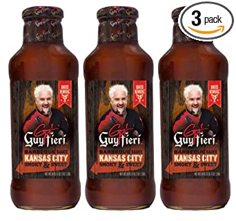 Guy Fieri Kansas City Style BBQ Sauce 19 oz (3 Pack)