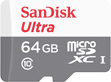 Sandisk Ultra SDSQUNS-064G-GN3MN 64GB 80MB/s UHS-I Class 10 microSDXC Card, Black