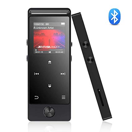 MP3 Player with Bluetooth, AGPTEK Portable 8GB Touch Button Lossless Metal Music Player with FM Radio Voice Recorder Support Page Turning Resume Bluetooth Auto Re-connection, Expandable up to 128GB