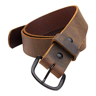 The Bootlegger Leather Belt | Made in USA | Full Grain Leather | Mens Brown Belt