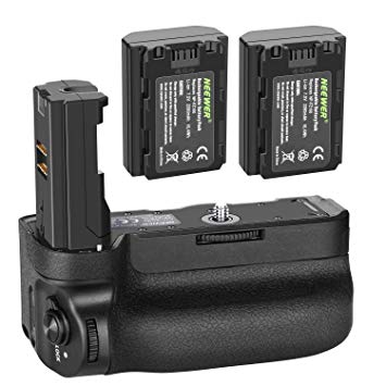 Neewer Vertical Battery Grip for Sony A9 A7III A7RIII Cameras, Replacement for Sony VG-C3EM with 2 Packs 7.2v 2280mAh 16.4Wh Rechargeable Li-ion Battery
