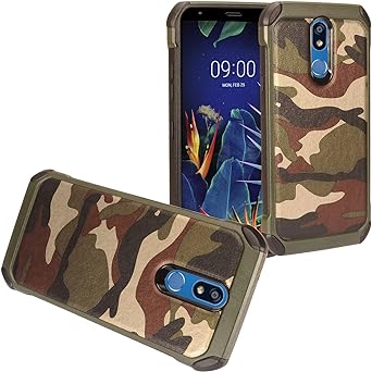 Z-GEN - Compatible with LG K40, Harmony 3, Xpression Plus 2 (2019) LM-X420, LG Solo LTE L423DL - Hybrid TPU Protective Phone Case - EC4 Green Camo