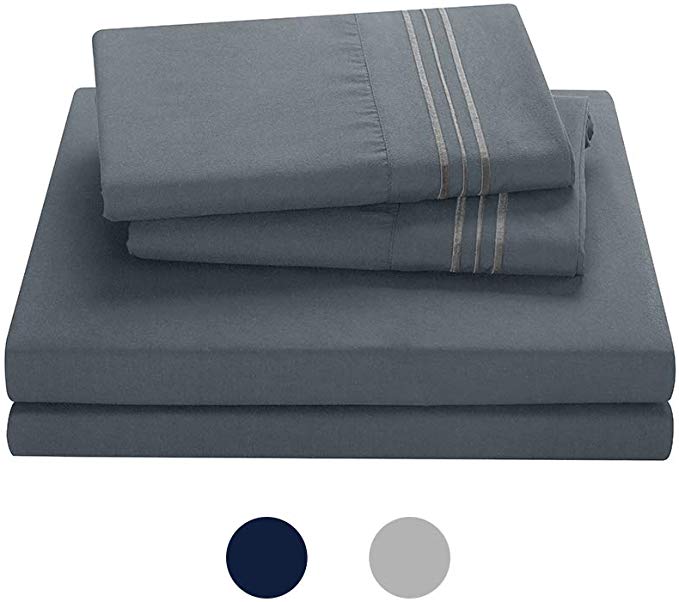 MiaoMao Home 3-Piece Removable Duvet Cover 48''x72''for Weighted Blanket | Machine Washable |16 Ties for Secure Fastening | Extra Soft | Breathable & Cooling - Wrinkle Free(Grey, 48''x72'')