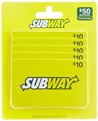 Subway Gift Cards, Multipack of 5