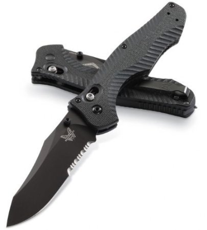 Benchmade Contego Axis Lock Black Serrated Folding Knife 4\" - 810SBK