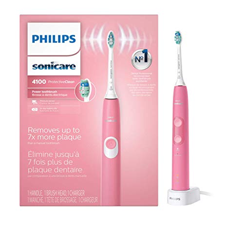 Philips Sonicare ProtectiveClean 4100 Rechargeable Electric Toothbrush, Deep Pink HX6815/01