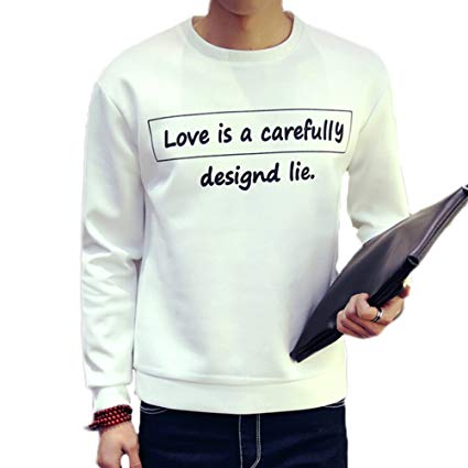XXSS Men's New Fashion Casual Round Collar Letter Printing Sweatshirt