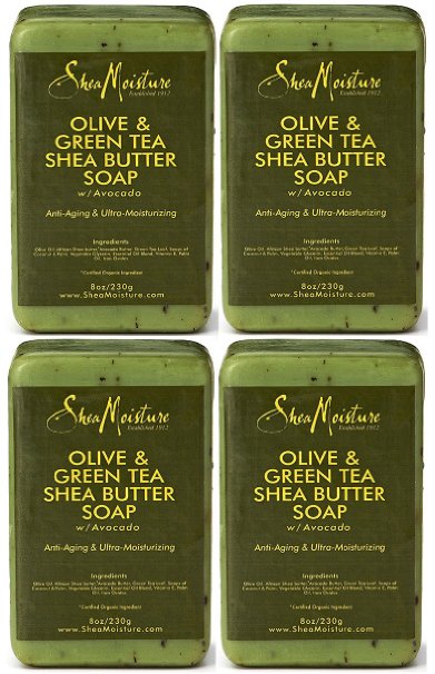 Shea Moisture Olive & Green Tea Shea Butter Soap, 8 Oz (Pack of 4)