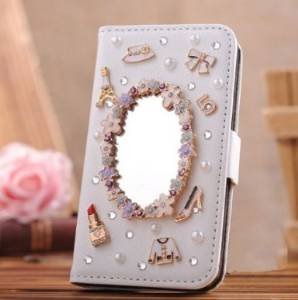 iPhone 6S Case,iPhone 6 Case,Hundromi iphone 6/6S Luxury 3D Bling Crystal Rhinestone Wallet Leather Purse Flip Card Pouch Stand Cover Case for iPhone 6/6S(4.7-inch)(magic mirror)