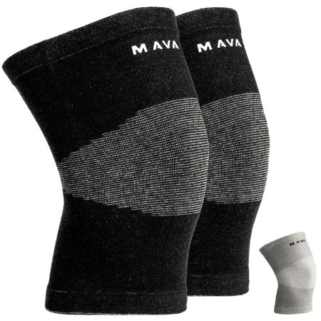 MavaSports Knee Support Sleeves for Pain Relief (Pair)