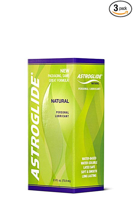 Astroglide Natural Personal Lubricant 2.50 oz (Pack of 3)