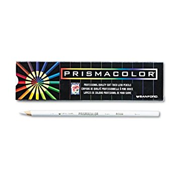 Prismacolor Premier Soft Core Colored Pencil, White Pack of 12