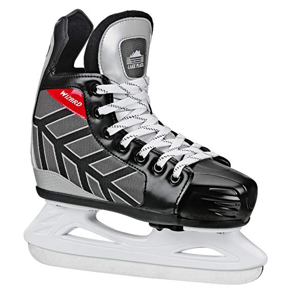 Lake Placid WIZARD 400 Youth Ice Hockey Skates with Adjustable Sizing