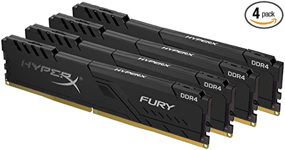 HyperX Fury 32GB 3466MHz DDR4 CL16 DIMM (Kit of 4) 1Rx8  Black XMP Desktop Memory HX434C16FB3K4/32