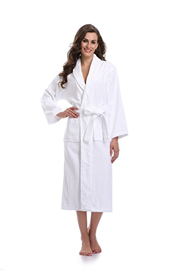 Sunnyhu Women's Terry Cotton Bathrobe Towel Cloth Robe
