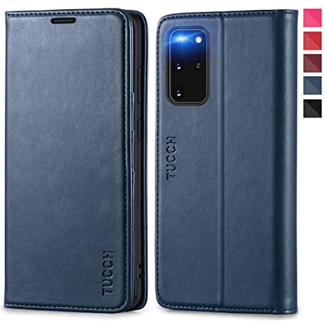 TUCCH Galaxy S20  Plus Wallet Case, Galaxy S20  Case Stand Flip Cover, Folio PU Leather [Shockproof TPU Inner Case] with RFID Protection Card Holder Compatible with Samsung Galaxy S20  6.7 Blue
