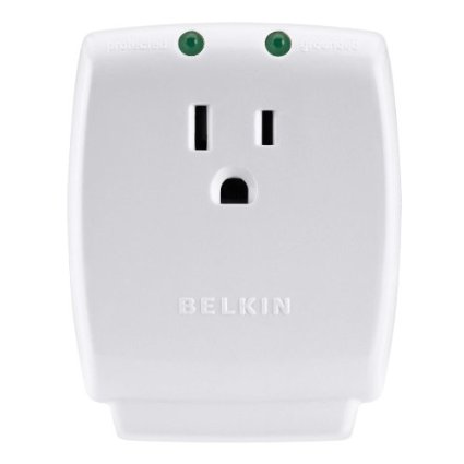 Belkin F9H100-CW Single Outlet SurgeCube Protector (White)