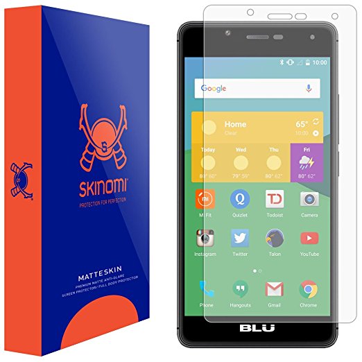 BLU R1 HD Screen Protector, Skinomi MatteSkin Full Coverage Screen Protector for BLU R1 HD Anti-Glare and Bubble-Free Shield