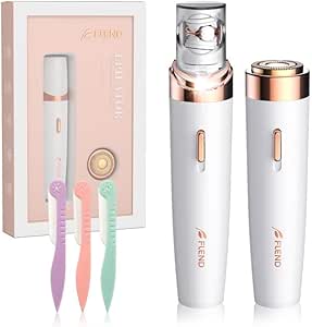 Epilator, Facial Epilator Remover for Women 2 in 1, Cordless Mini Electric Facial Hair Remover with LED Light, Hair Removal Device for Face, Armpit, Leg, Arms, Bikini