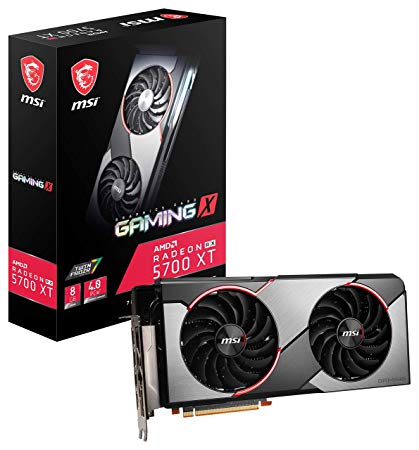 MSI Gaming Radeon Rx 5700 Xt 256-bit 8GB GDDR6 HDMI/DP Dual Fans Crossfire Freesync Navi Architecture Graphics Card (RX 5700 Xt Gaming X)