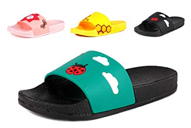 Anrenity Boys Girls Cute Casual Slide Sandals Summer Beach Pool Indoor Bath Slippers（Toddler/Little Kid）