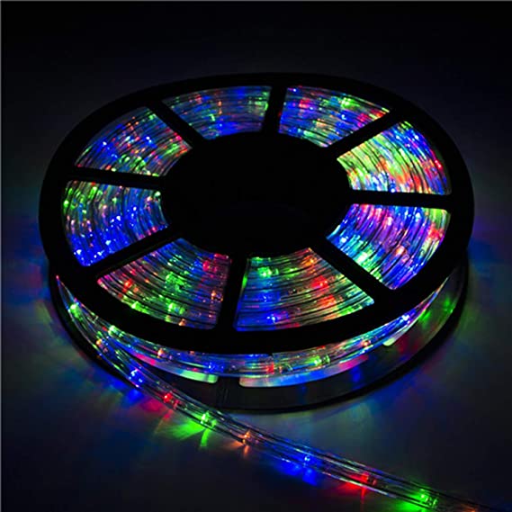 PUPZO LED Rope Lights,50FT-150FT 540-1620leds Strip Lights Waterproof Home in/Outdoor Christmas Decorative Party Lighting (100FT, Multicolor)