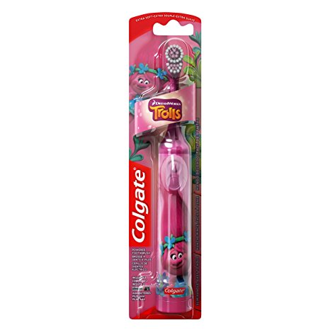 Colgate Kids Powered Toothbrush, Trolls, Extra Soft