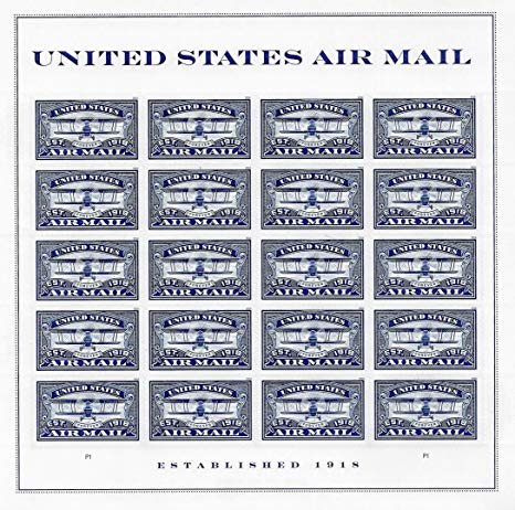 USPS Forever Stamp: Air Mail Blue (Blue, 1 Sheet (20 Stamps))