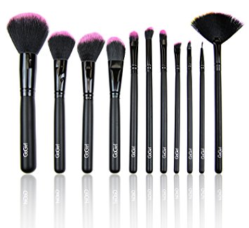 GG Beauty Synthetic Makeup Brush Set with Black Pouch (11 Piece)
