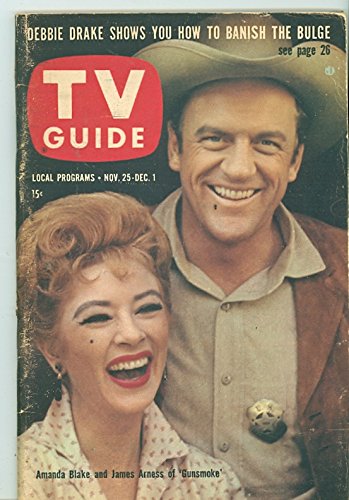 1961 TV Guide Nov 25 Gunsmoke - Cleveland Edition NO MAILING LABEL Very Good (3 out of 10) Well Used by Mickeys Pubs