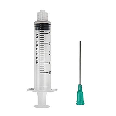 Shintop 10pcs 5ml Syringe with 18Ga 1.5'' Blunt Tip Needles for Experiments, Industrial Use