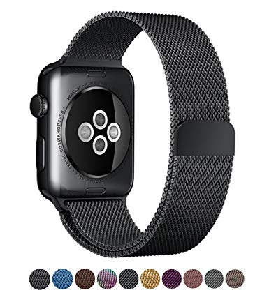 HenMerry Replacement for Apple Watch Band 38mm 42mm, Replacement for iWatch Band with Magnetic Closure Clasp Replacemen for iwatch Band Series 3 2 1
