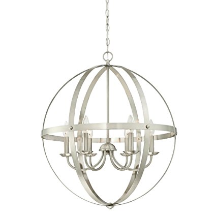 Westinghouse 6328300 Stella Mira Six-Light Indoor Chandelier Finish, Brushed Nickel