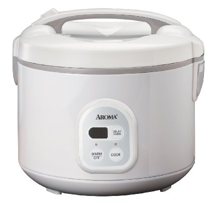 Aroma ARC-838TC 8-Cup (Uncooked), 16-Cup (Cooked) Digital Rice Cooker and Food Steamer, White