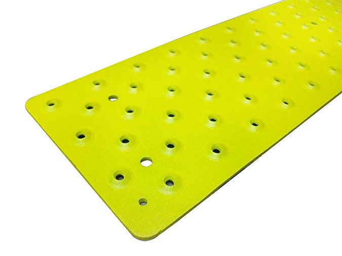 Handi-Treads Non Slip Aluminum Stair Tread,  Powder Coated Safety Yellow, 3.75" x 30" with Color Matching Wood Screws, Each