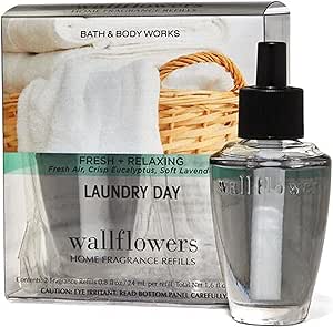 Bath and Body Works Laundry Day Wallflowers Fragrance Refill 0.8 Oz. (2 Pack)