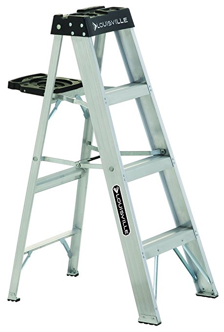 Louisville Ladder AS3004 300-Pound Duty Rating Aluminum Stepladder, 4-Foot