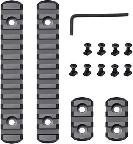 Pecawen Picatinny Rail Section 3,3,13,13 Slot,Compatible with Mloc Systems,Picatinny Rail Accessory Set